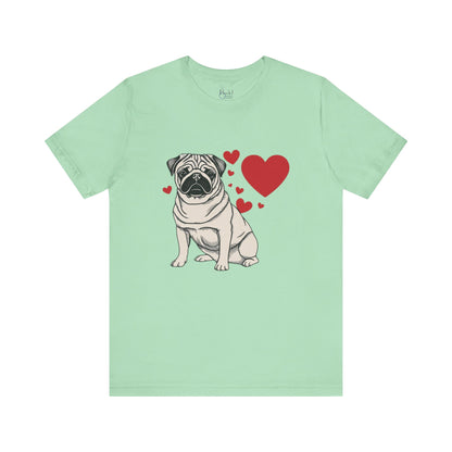 Small Dog Lover Valentine’s Day Shirt | Unique & Stylish Pet Apparel for Dog Moms & Dads – PUG