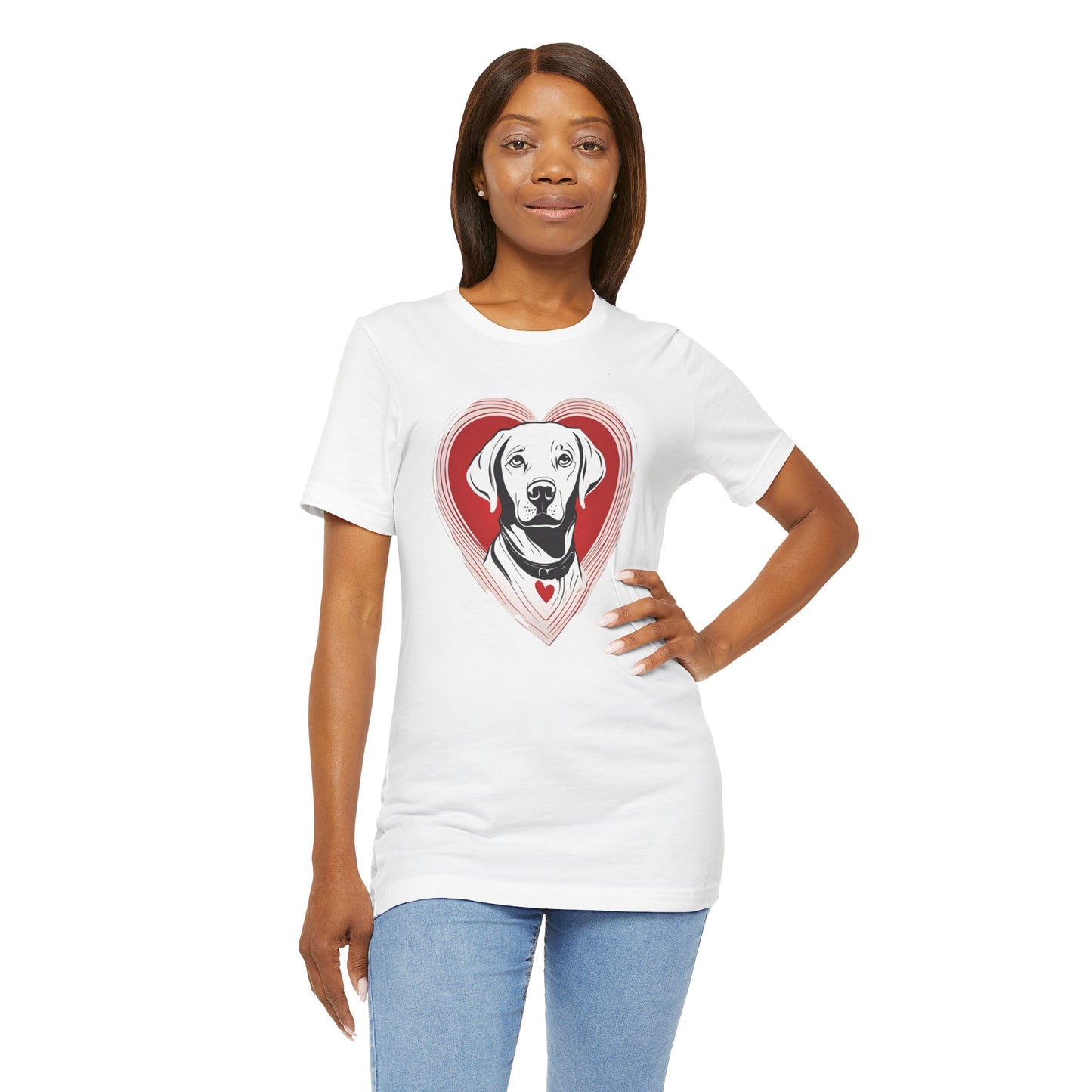 Labrador Valentine’s Day Tee – Heart Design for Dog Lovers - 3