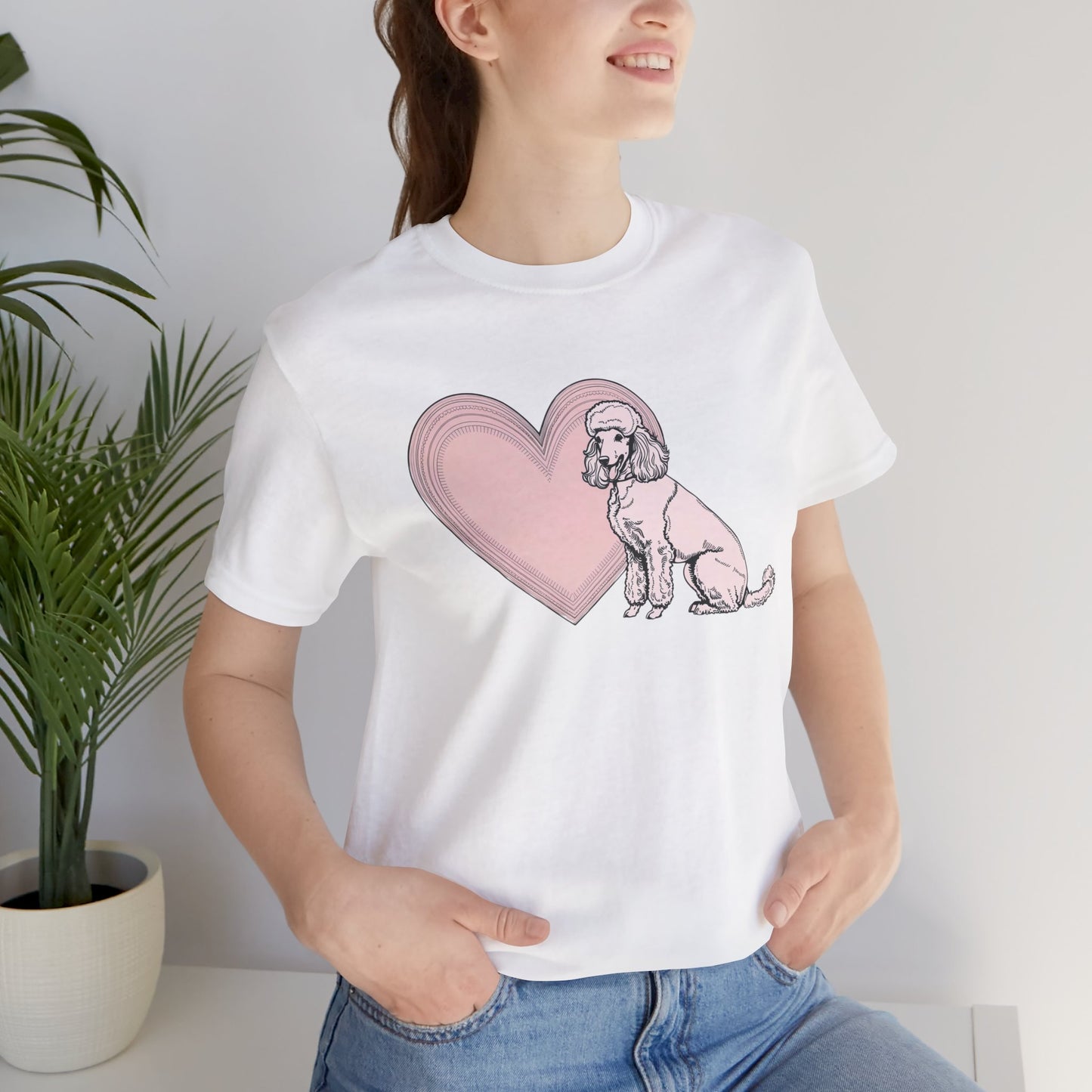 Poodle Valentine’s Day Tee – Heartwarming Apparel for Dog Lovers - 3