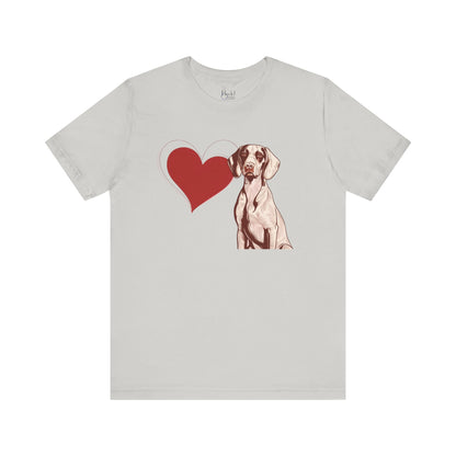 Outdoorsy Dog Lover Valentine’s Day Shirt – Active Dog Parent T-Shirts – GERMAN SHORTHAIRED POINTER 4