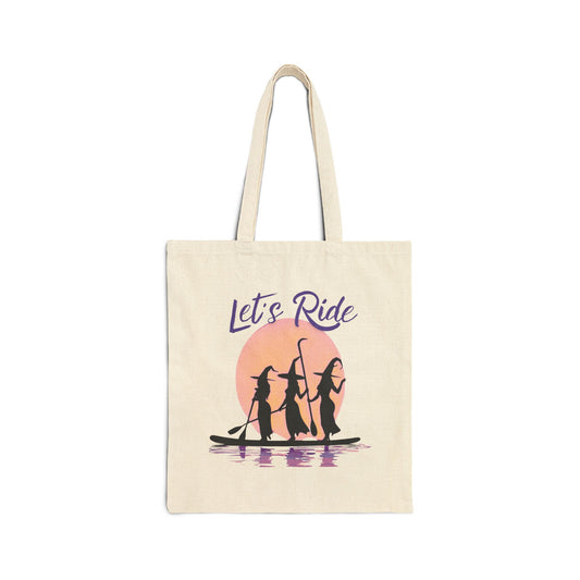 Paddle Boarding Witches Tote Bag