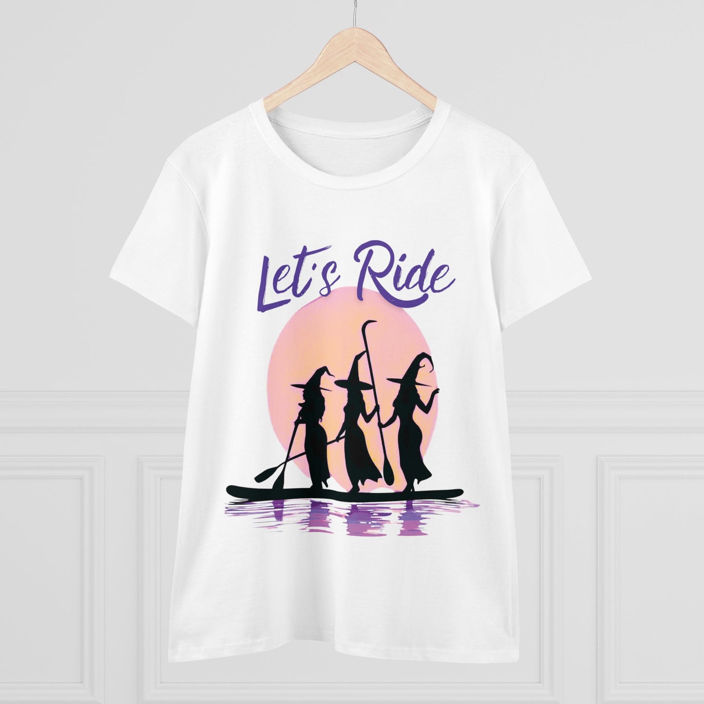 Paddle Boarding Witches - Women's Cotton T-Shirt