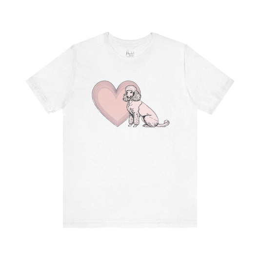 Poodle Valentine’s Day Tee – Heartwarming Apparel for Dog Lovers - 3