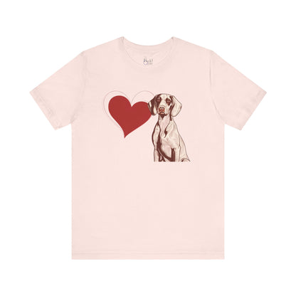 Outdoorsy Dog Lover Valentine’s Day Shirt – Active Dog Parent T-Shirts – GERMAN SHORTHAIRED POINTER 4