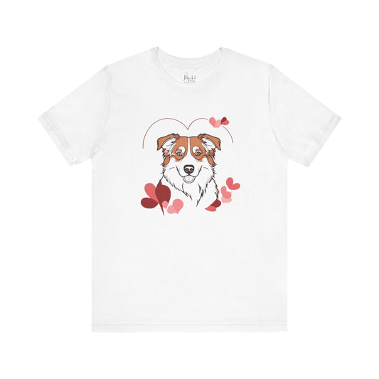 Valentine’s Day T-Shirts for Outdoorsy Dog Lovers – Active Dog Parent Tees – AUSTRALIAN SHEPHERD 3