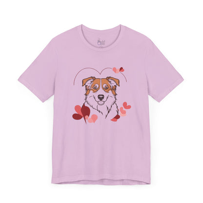 Valentine’s Day T-Shirts for Outdoorsy Dog Lovers – Active Dog Parent Tees – AUSTRALIAN SHEPHERD 3