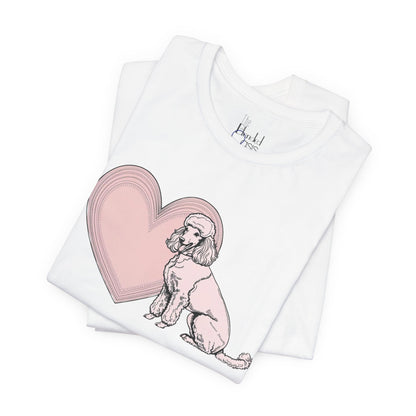 Poodle Valentine’s Day Tee – Heartwarming Apparel for Dog Lovers - 3