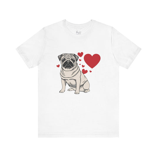 Small Dog Lover Valentine’s Day Shirt | Unique & Stylish Pet Apparel for Dog Moms & Dads – PUG