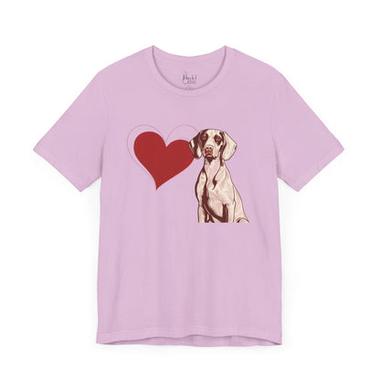 Outdoorsy Dog Lover Valentine’s Day Shirt – Active Dog Parent T-Shirts – GERMAN SHORTHAIRED POINTER 4