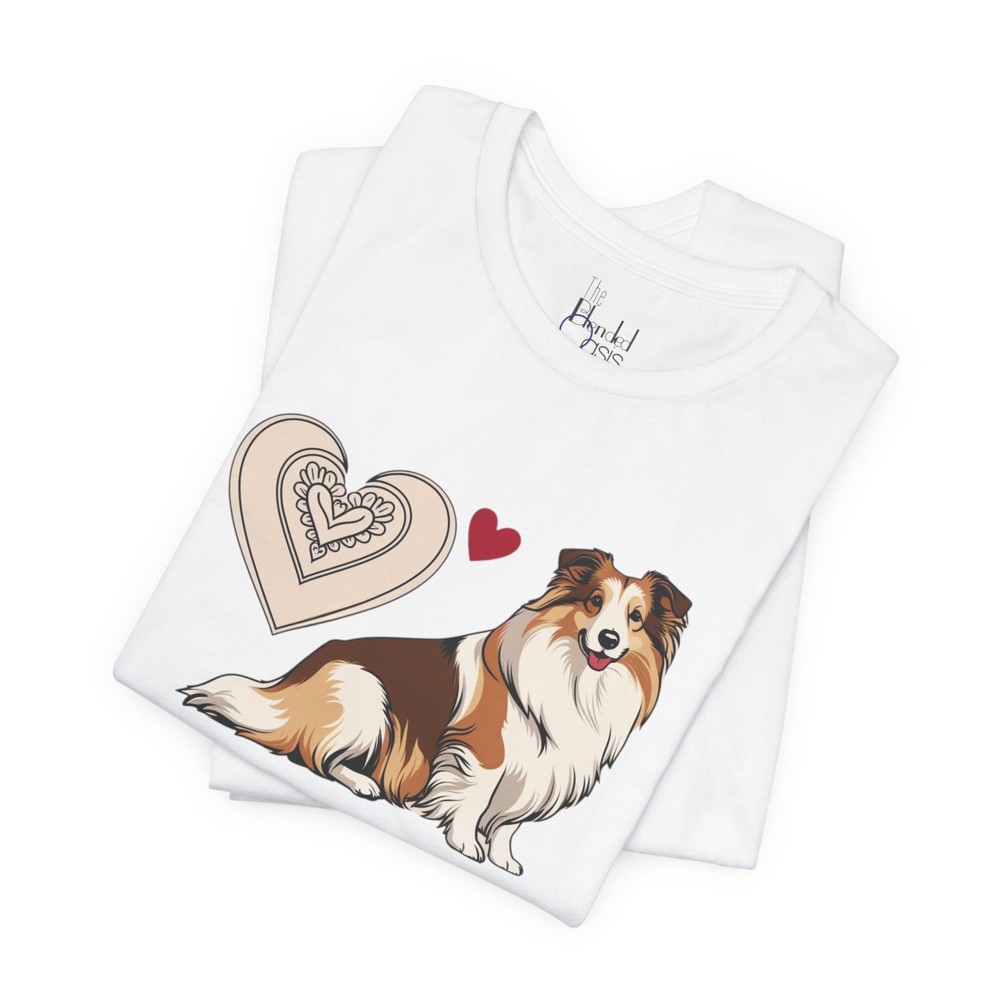 Valentine’s Day T-Shirts for Active Dog Owners – Outdoor Adventures & Love for Dogs – SHELTIE SHETLAND SHEEPDOG 5