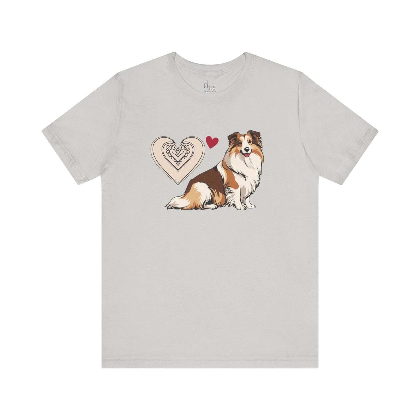 Valentine’s Day T-Shirts for Active Dog Owners – Outdoor Adventures & Love for Dogs – SHELTIE SHETLAND SHEEPDOG 5