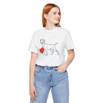 Active & Outdoorsy Dog Lover Valentine’s Day Shirt – Dog-Themed Apparel for Adventurers – GERMAN SHORTHAIRED POINTER