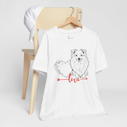 Active & Outdoorsy Dog Lover Valentine’s Day Tees – Perfect for Adventurous Pet Parents – SHELTIE SHETLAND SHEEPDOG 2