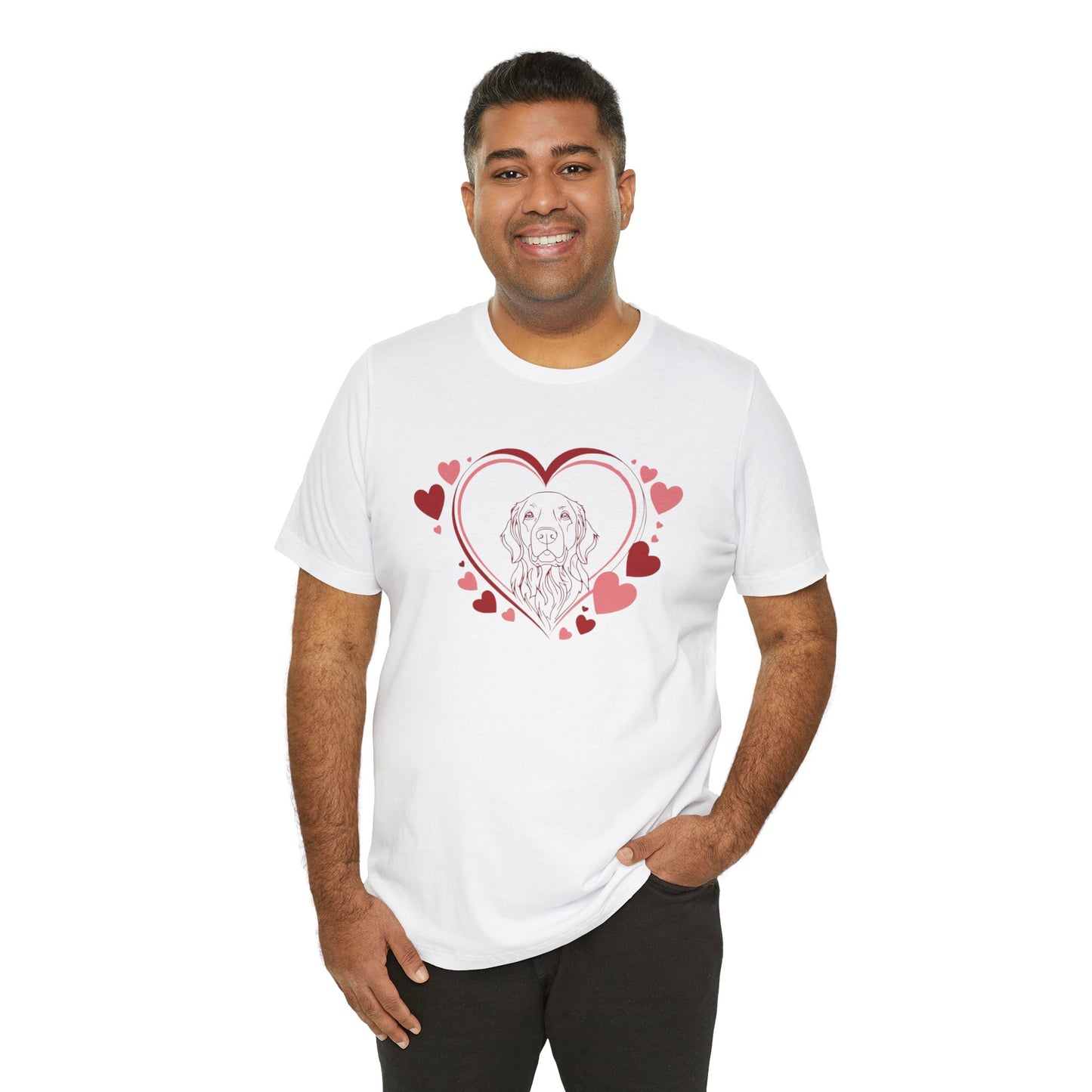 Golden Retriever Valentine’s Shirt – Perfect Gift for Dog Lovers - 2