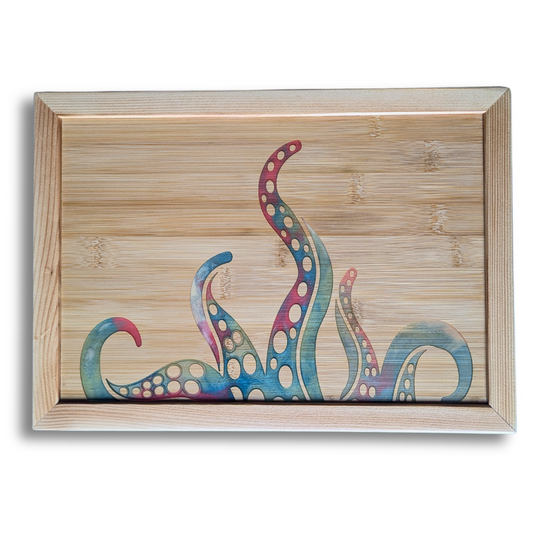 The Blended Oasis - Handmade Octopus Tentacles Wall Art with Epoxy Resin Inlay & Color Variations