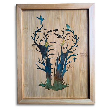 The Blended Oasis - Handcrafted Resin Elephant Wall Art with Unique Color Variations