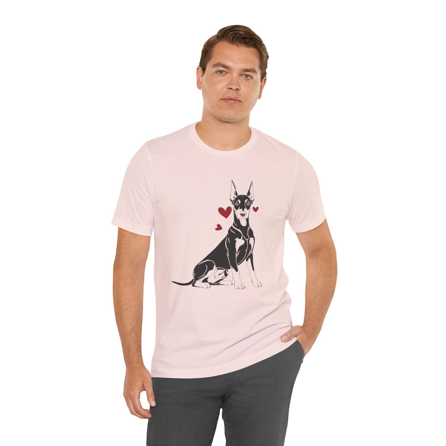 Valentine’s Day T-Shirts for Dog Lovers – Large Dog Breed Apparel Gifts – DOBERMAN PINSCHER