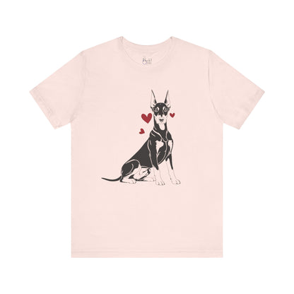 Valentine’s Day T-Shirts for Dog Lovers – Large Dog Breed Apparel Gifts – DOBERMAN PINSCHER