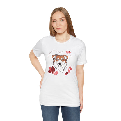 Valentine’s Day T-Shirts for Outdoorsy Dog Lovers – Active Dog Parent Tees – AUSTRALIAN SHEPHERD 3