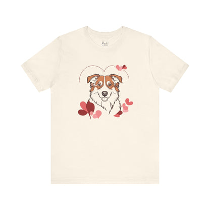 Valentine’s Day T-Shirts for Outdoorsy Dog Lovers – Active Dog Parent Tees – AUSTRALIAN SHEPHERD 3