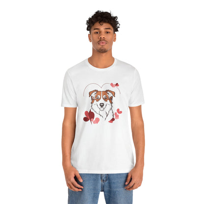 Valentine’s Day T-Shirts for Outdoorsy Dog Lovers – Active Dog Parent Tees – AUSTRALIAN SHEPHERD 3