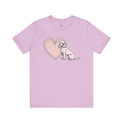 Poodle Valentine’s Day Tee – Heartwarming Apparel for Dog Lovers - 3