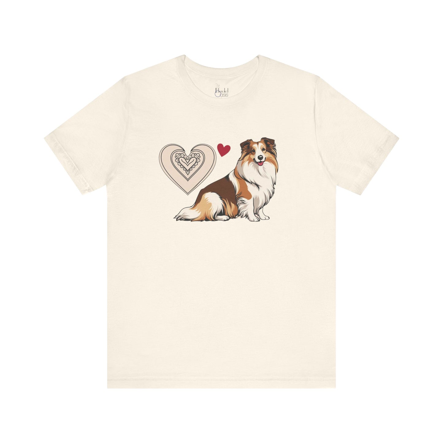 Valentine’s Day T-Shirts for Active Dog Owners – Outdoor Adventures & Love for Dogs – SHELTIE SHETLAND SHEEPDOG 5