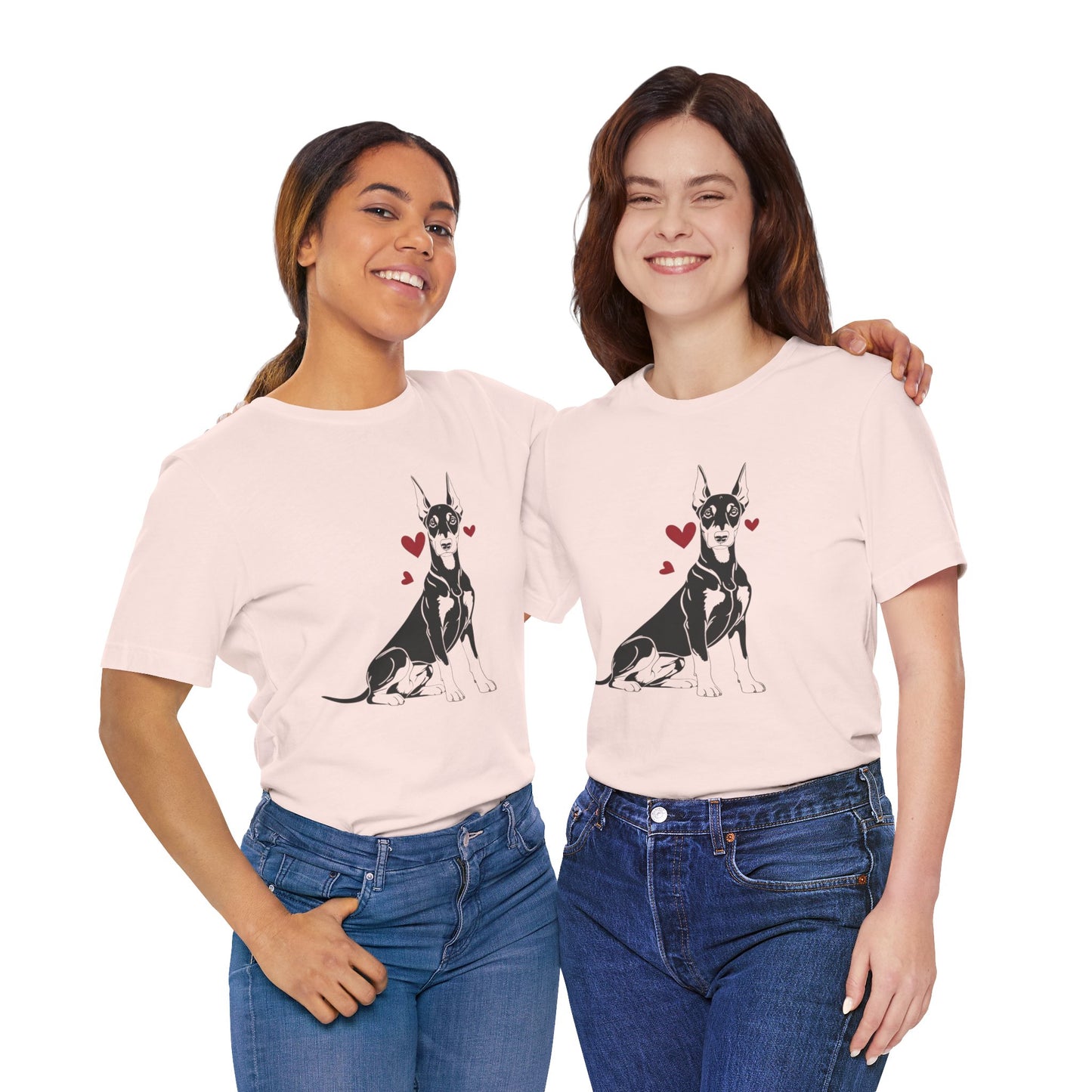 Valentine’s Day T-Shirts for Dog Lovers – Large Dog Breed Apparel Gifts – DOBERMAN PINSCHER