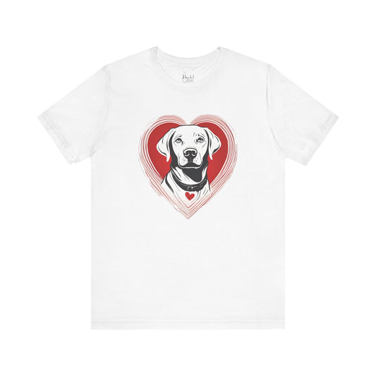 Labrador Valentine’s Day Tee – Heart Design for Dog Lovers - 3