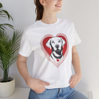 Labrador Valentine’s Day Tee – Heart Design for Dog Lovers - 3