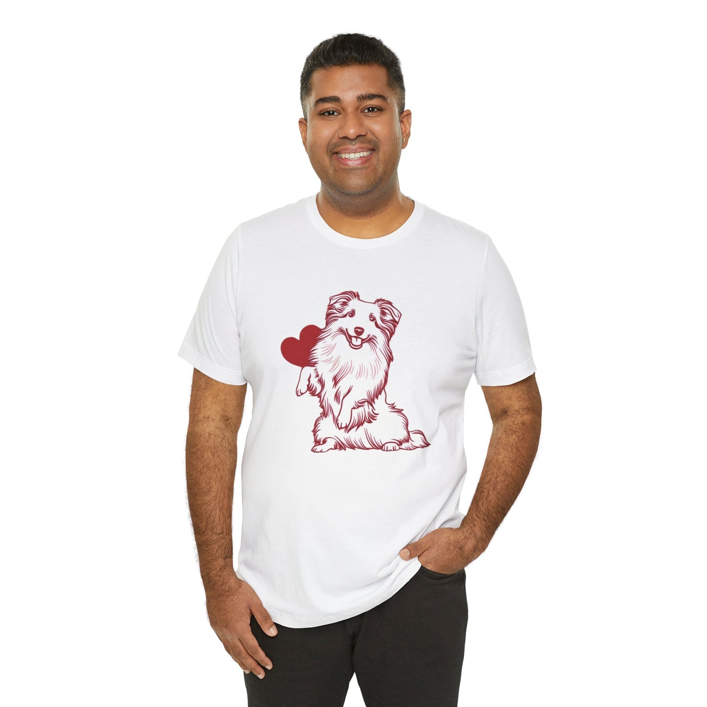 Valentine’s Day T-Shirts for Outdoorsy Dog Lovers – Active Dog Parent Tees – SHELTIE SHETLAND SHEEPDOG 4