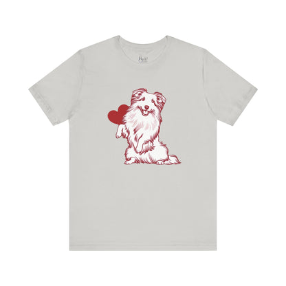 Valentine’s Day T-Shirts for Outdoorsy Dog Lovers – Active Dog Parent Tees – SHELTIE SHETLAND SHEEPDOG 4