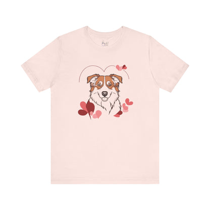 Valentine’s Day T-Shirts for Outdoorsy Dog Lovers – Active Dog Parent Tees – AUSTRALIAN SHEPHERD 3