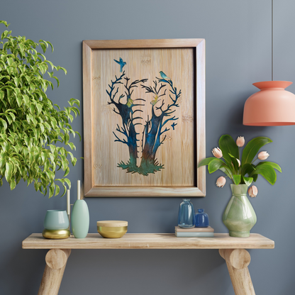 The Blended Oasis - Handcrafted Resin Elephant Wall Art with Unique Color Variations