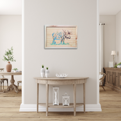 The Blended Oasis - Handcrafted Resin Caribou Elk Wall Art with Color Variations