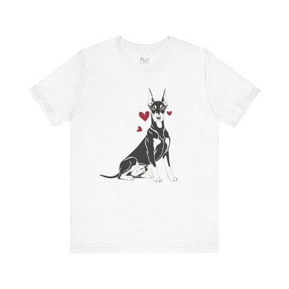 Valentine’s Day T-Shirts for Dog Lovers – Large Dog Breed Apparel Gifts – DOBERMAN PINSCHER