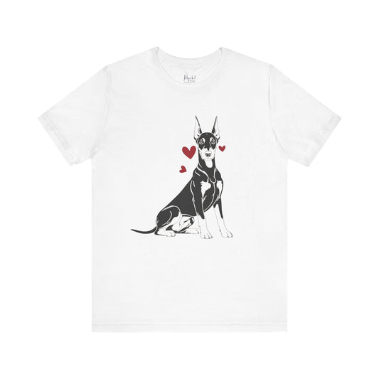 Valentine’s Day T-Shirts for Dog Lovers – Large Dog Breed Apparel Gifts – DOBERMAN PINSCHER