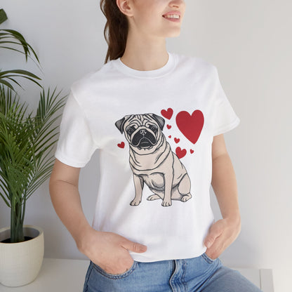 Small Dog Lover Valentine’s Day Shirt | Unique & Stylish Pet Apparel for Dog Moms & Dads – PUG