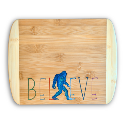 THE BLENDED OASIS - Bamboo Cutting Board - PNW Pacific Northwest Epoxy Resin Designs (Sasquatch) - Epoxy Resin Inlay