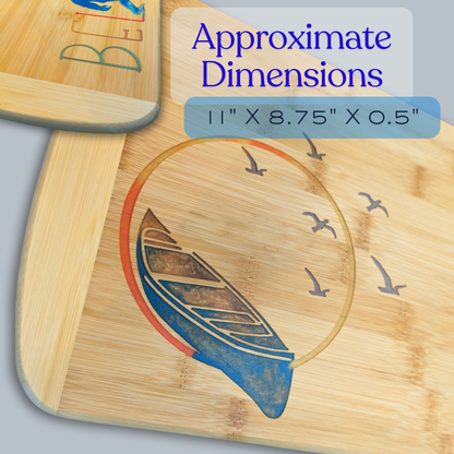 THE BLENDED OASIS - Bamboo Cutting Board - PNW Pacific Northwest Epoxy Resin Designs (Sasquatch) - Epoxy Resin Inlay