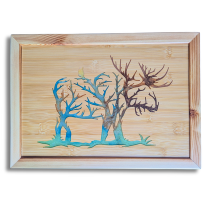 The Blended Oasis - Handcrafted Resin Caribou Elk Wall Art with Color Variations