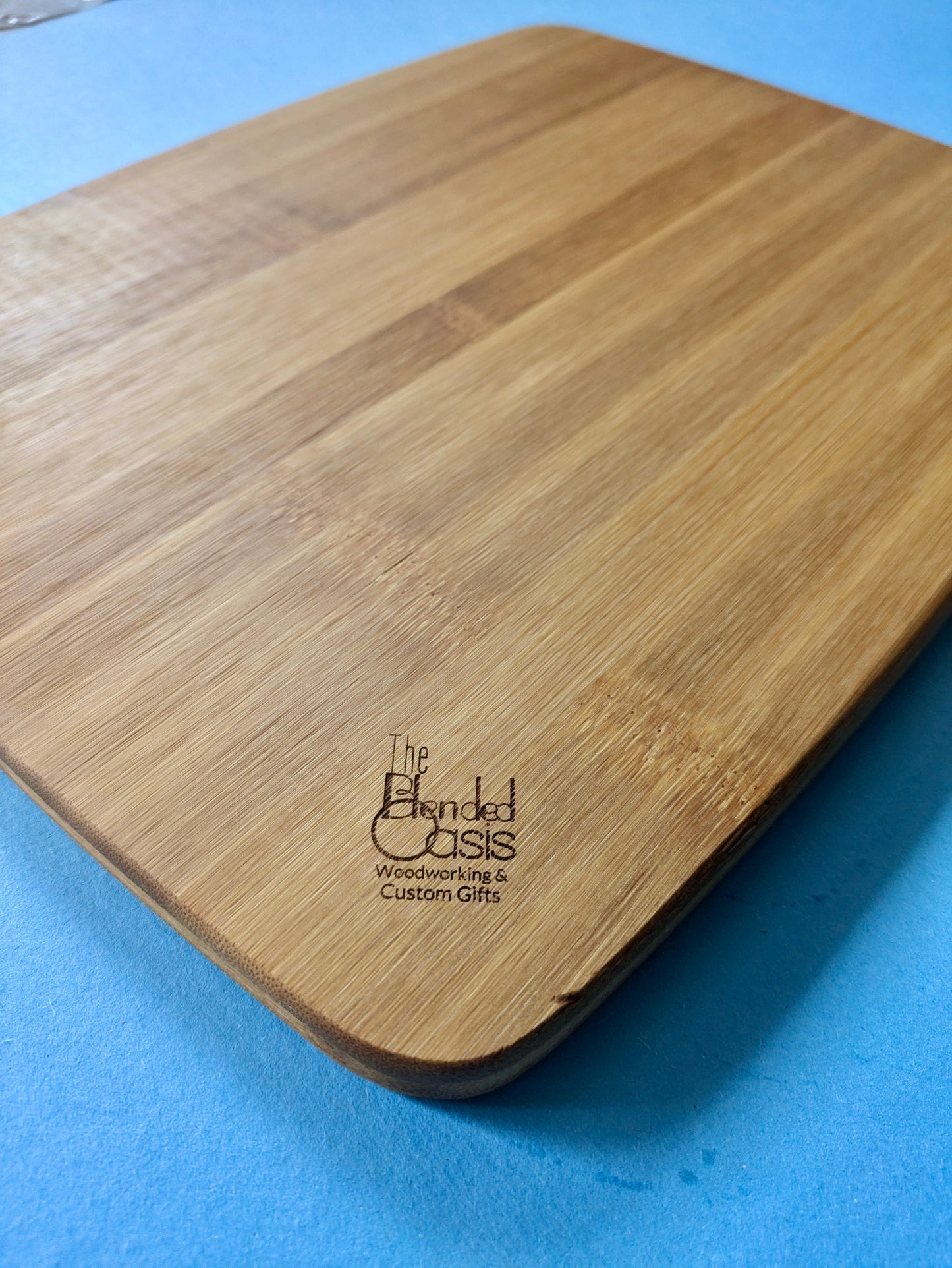 Bamboo Serving Cutting Board with Octopus Epoxy Resin Inlay - 13 x 10 x .625 inches