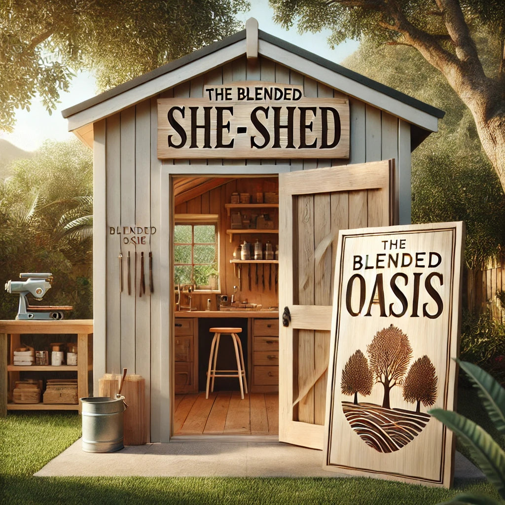 The blended oasis she-shed